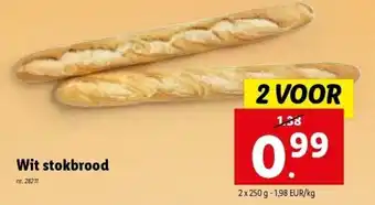 Lidl Wit stokbrood aanbieding