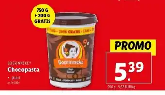 Lidl Chocopasta aanbieding