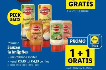 Lidl Sauzen in knijpfles aanbieding