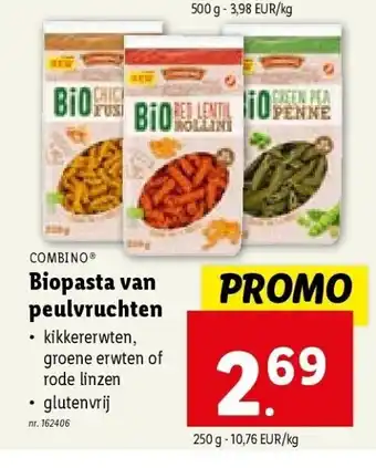 Biopasta van peulvruchten