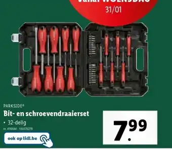 Lidl Bit- en schroevendraaierset aanbieding