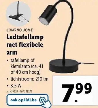 Lidl Ledtafellamp met flexibele arm aanbieding
