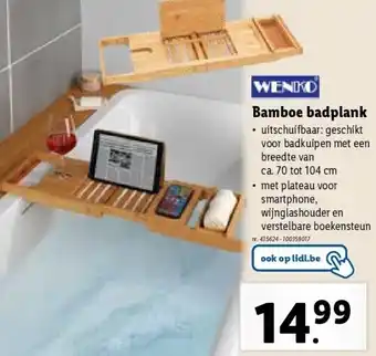 Bamboe badplank