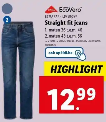 Lidl Straight fit jeans aanbieding