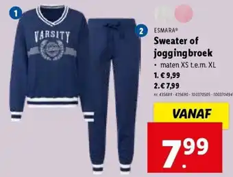 Lidl Sweater of joggingbroek aanbieding