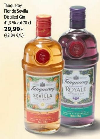 Colruyt Tanqueray flor de sevilla distilled gin aanbieding