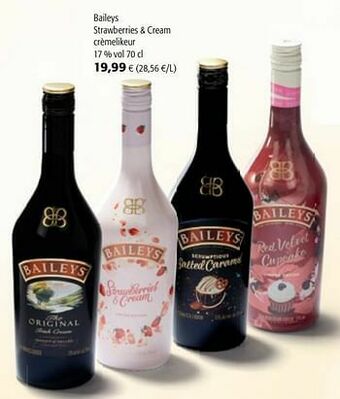 Colruyt Baileys strawberries + cream crèmelikeur aanbieding