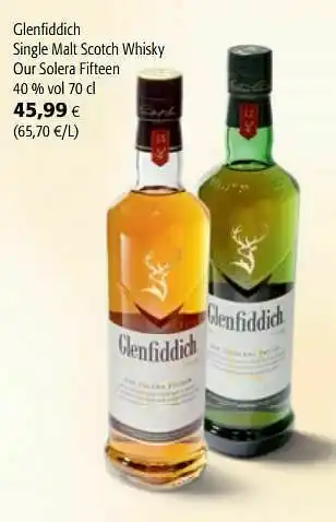 Colruyt Glenfiddich single malt scotch whisky our solera fifteen aanbieding