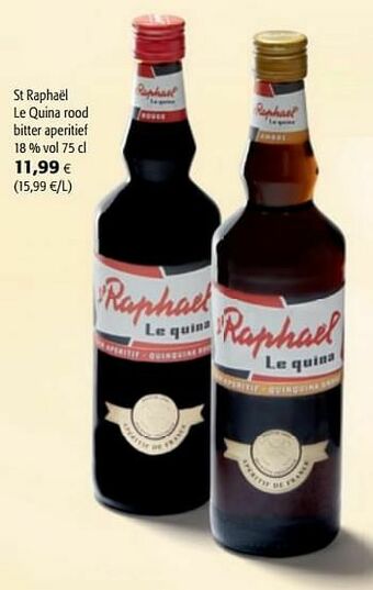 Colruyt St raphaël le quina rood bitter aperitief aanbieding