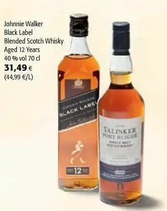 Colruyt Johnnie walker black label blended scotch whisky aged 12 years aanbieding