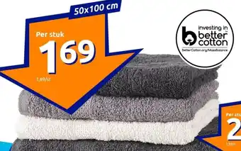 Action Handdoek 50x100 cm aanbieding