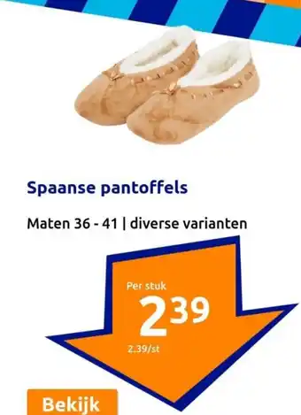 Action Spaanse pantoffels aanbieding