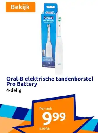 Action Oral-B elektrische tandenborstel Pro Battery aanbieding