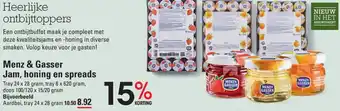 Menz & Gasser Jam, honing en spreads