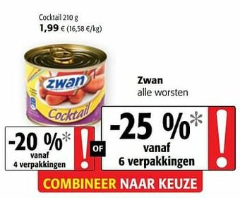 Colruyt Zwan cocktail aanbieding