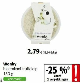 Colruyt Wonky bloemkool-truffeldip aanbieding
