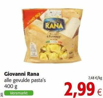 Colruyt Giovanni rana alle gevulde pasta’s aanbieding