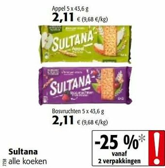 Colruyt Sultana alle koeken aanbieding