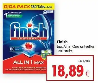 Colruyt Finish box all in one ontvetter aanbieding