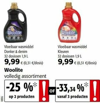 Colruyt Woolite volledig assortiment aanbieding
