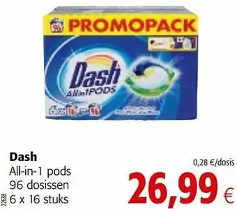 Colruyt Dash all-in-1 pods aanbieding