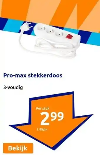 Action Pro-max stekkerdoos aanbieding