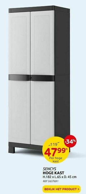 Brico Hoge kast aanbieding