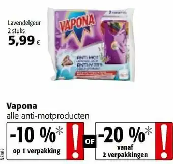 Colruyt Vapona alle anti-motproducten aanbieding