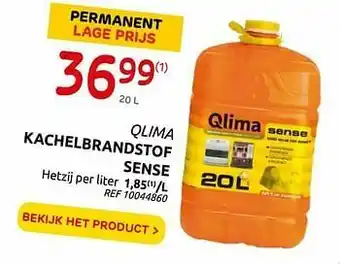 Brico Qlima kachelbrandstof sense aanbieding