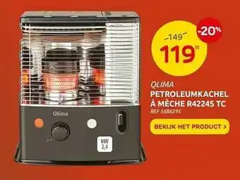 Brico Qlima kachel met wiek r4224s tc aanbieding