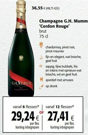 Champagne g.h. mumm cordon rouge brut