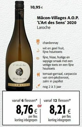 Colruyt Mâcon-villages a.o.p. l’art des sens 2020 laroche aanbieding