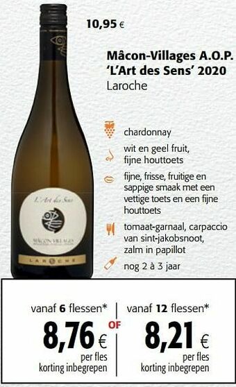 Colruyt Mâcon-villages a.o.p. l’art des sens 2020 laroche aanbieding