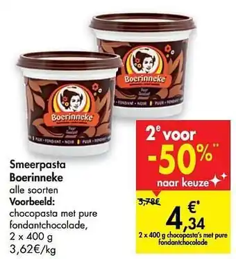 Smeerpasta boerinneke chocopasta met pure fondantchocolade