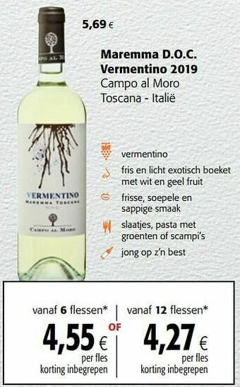 Colruyt Maremma d.o.c. vermentino 2019 campo al moro toscana - italië aanbieding