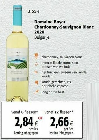 Colruyt Domaine boyar chardonnay-sauvignon blanc 2020 bulgarije aanbieding