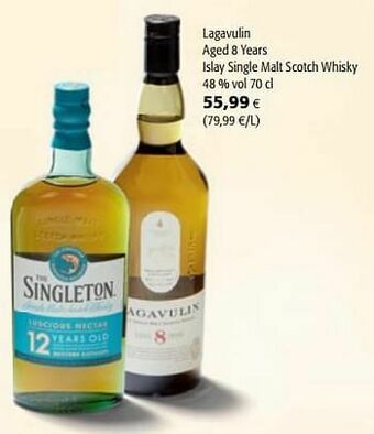 Colruyt Lagavulin aged 8 years islay single malt scotch whisky aanbieding