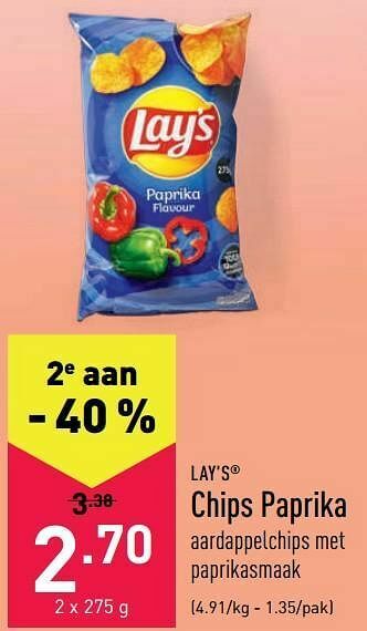 ALDI Chips paprika aanbieding