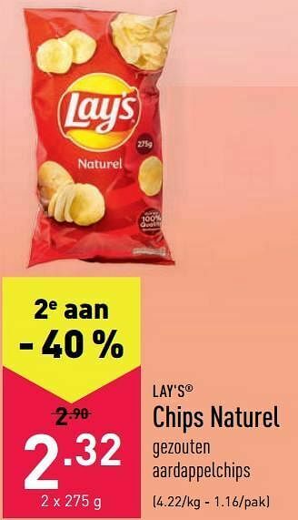 ALDI Chips naturel aanbieding