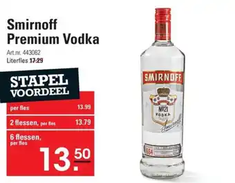 Sligro Smirnoff Premium Vodka aanbieding