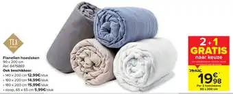 Carrefour Flanellen hoeslaken 90x200cm aanbieding