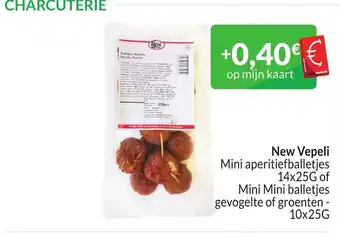 Intermarché New Vepeli Mini aperitiefballetjes 14x25G of Mini Mini balletjes gevogelte of groenten - 10x25G aanbieding