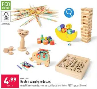 ALDI Houten vaardigheidsspel per set aanbieding