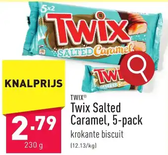 ALDI Twix salted caramel 230g aanbieding