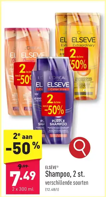 ALDI Elseve shampoo 2 x 300ml aanbieding