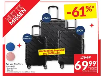 Intermarché Set van 3 koffers aanbieding