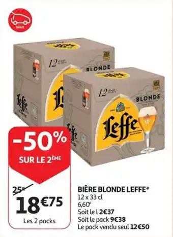 Auchan Biere blonde leffe 12 x 33 cl aanbieding