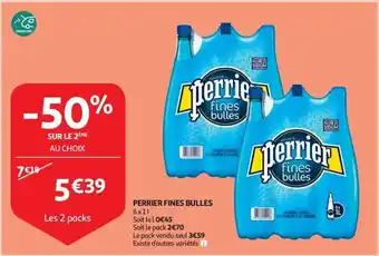 Auchan Perrier fines bulles 6 x 1l aanbieding