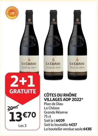 Auchan Cotes du rhone villages aop 2022 aanbieding