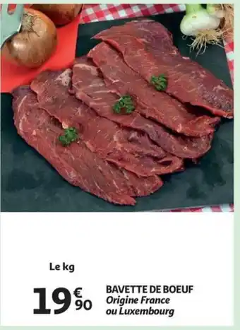 Auchan Bavette de boeuf le kg aanbieding